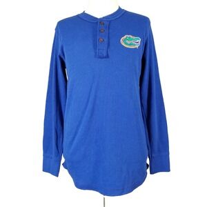 Colony Florida Gators Henley shirt men's XL extra large Blue waffle thermal long